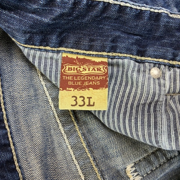 Big Star Pioneer Boot Mens Jeans Size 33L Distressed Cowboy Western Rodeo - Picture 13 of 16